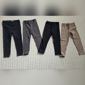 Toddler girl pants x 4 - 2-3T- H&M